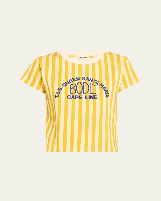 Medalist Stripe Embroidered Tee